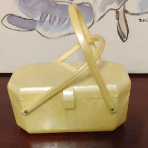 Vintage Yellow Mini Bag with Mid-Century Flair